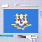 コネチカット州旗を持つ愛国的ティッシュペーパー 薄葉紙 (クラフト)