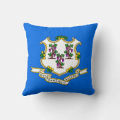 コネチカット州旗アメリカのモーメント城ピロー クッション (裏面)