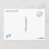 コネチカット州旗エンフィールド貯金銀行 ポストカード (裏面)