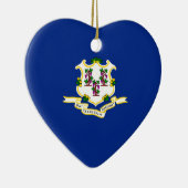 コネチカット州旗デザインデコール セラミックオーナメント (右)