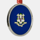 コネチカット州旗デザインデコール メタルオーナメント (右)