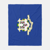 コネチカット州旗デザイン フリースブランケット (正面)