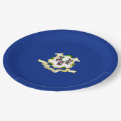 コネチカット州旗デザイン ペーパープレート (アングル)