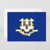 コネチカット州旗デザイン ポストカード (正面/裏面)