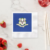 コネチカット州旗デザイン 縁ありカクテルナプキン (インサイチュ)