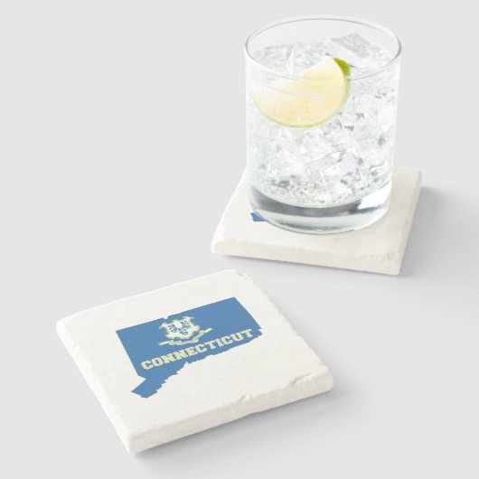 コネチカット州旗ナツマイガーホーム ストーンコースター (横)