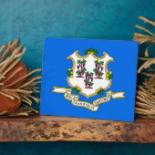 コネチカット州旗プラーク フォトプラーク (側面)