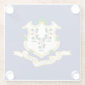 コネチカット州旗 ガラスコースター (裏面)