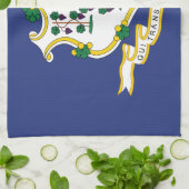 コネチカット州旗 キッチンタオル (折り畳み)