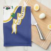 コネチカット州旗 キッチンタオル (四つ折り)