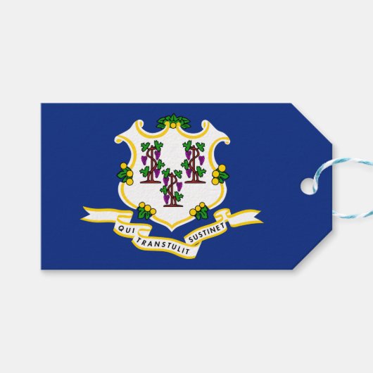 コネチカット州旗 ギフトタグ (正面(横))