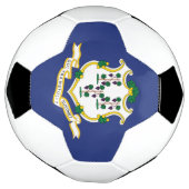コネチカット州旗 サッカーボール (回転)
