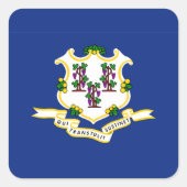 コネチカット州旗 スクエアシール (正面)