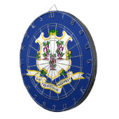 コネチカット州旗 ダーツボード (正面右)