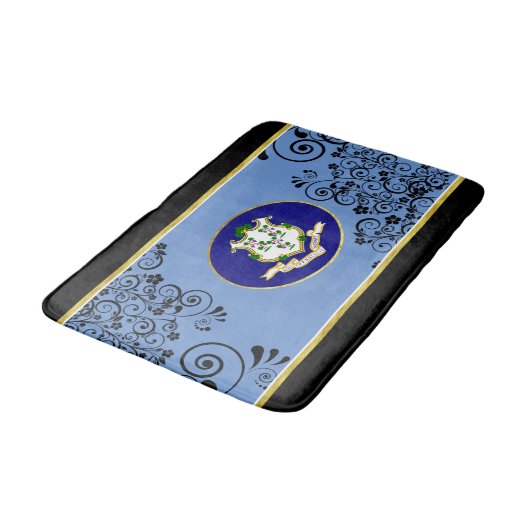 コネチカット州旗 バスマット (アングル)