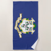 コネチカット州旗 ビーチタオル (正面)
