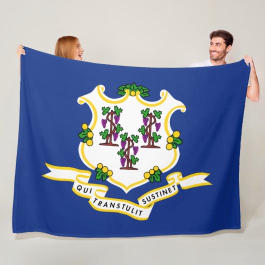 コネチカット州旗 フリースブランケット (インサイチュ)