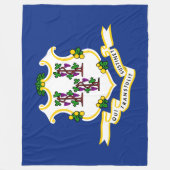 コネチカット州旗 フリースブランケット (正面)