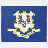 コネチカット州旗 フリースブランケット (正面(横))