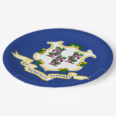 コネチカット州旗 ペーパープレート (アングル)