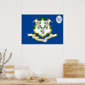 コネチカット州旗 ポスター (キッチン)