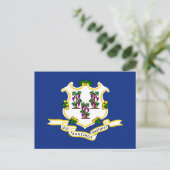 コネチカット州旗 ポストカード (スタンド正面)