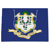 コネチカット州旗 ラージペーパーバッグ (正面)