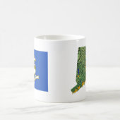 コネチカット州旗+地図マグカップ コーヒーマグカップ (中央)