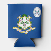 コネチカット州旗 缶クーラー (正面)