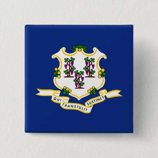 コネチカット州旗 缶バッジ (正面)