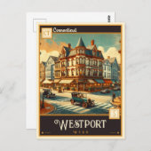 コネチカット州,ウェストポート |ヴィンテージ ポストカード (正面/裏面)