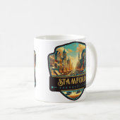 コネチカット州，スタンフォード |ヴィンテージ コーヒーマグカップ (正面右)