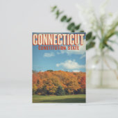 コネチカット州 憲法州の紅葉 ポストカード (スタンド正面)