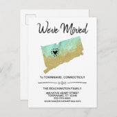 *~*コネチカット州 || 新しいアドレス – 移動 案内ポストカード (正面/裏面)