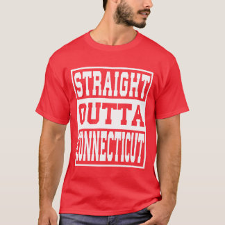 コネチカット州 Straight outta コネチカット州 アイデア 家族 Tシャツ