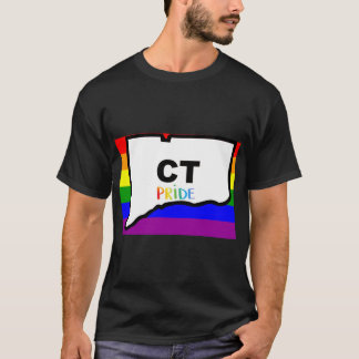 コネチカット州LGBTQ+プライドTシャツ コネチカット州LGBT レインボー Tシャツ