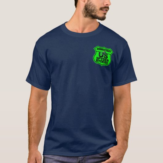 コネチカット支部 - ロゴ ポケットグリーン Tシャツ (正面)