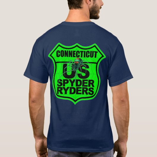 コネチカット支部 - ロゴ 両面グリーン Tシャツ (裏面)