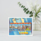 コネチカット旅行ハートフォードからの挨拶 ポストカード (スタンド正面)