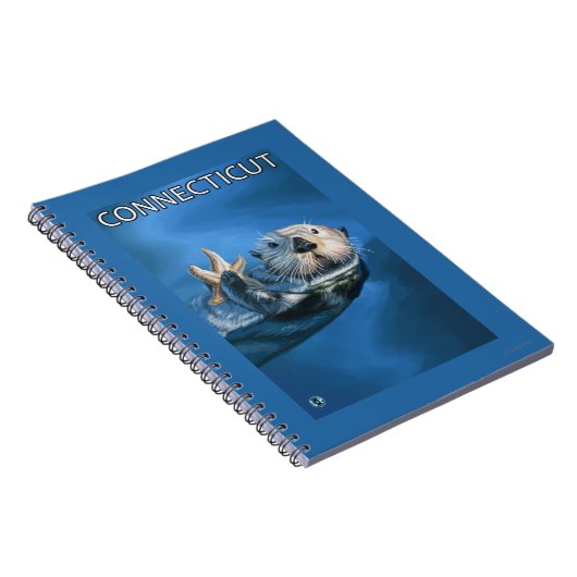 コネチカット海のオッターシーン ノートブック (右側)