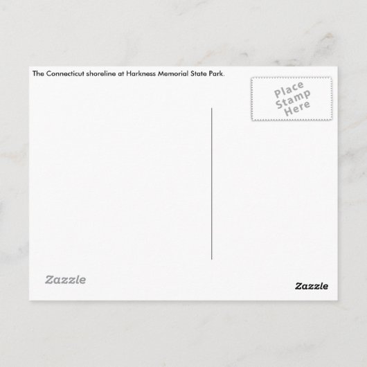 コネチカット海岸 ポストカード (裏面)