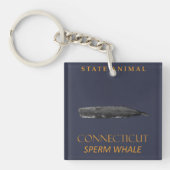 コネチカット準州の動物マッコウクジラ キーホルダー (正面)