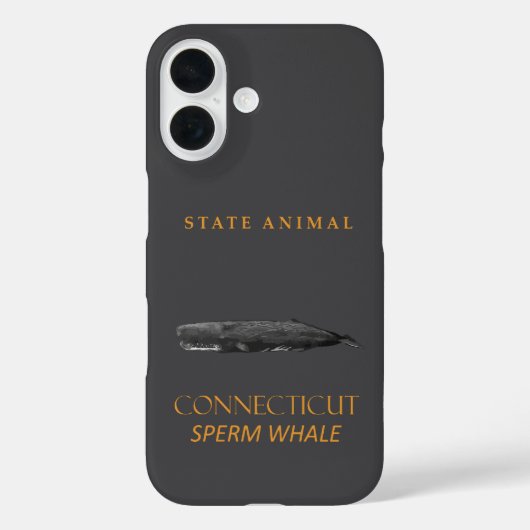 コネチカット準州の動物Physeter macrocephalu Case-Mate iPhoneケース (裏面)