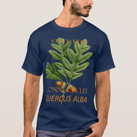 コネチカット準州の樹 白オーク Tシャツ (正面)
