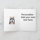 コネチカット準州の犬 シベリアンハスキー シーズンカード (内部)