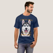 コネチカット準州の犬、シベリアン・ハスキー Tシャツ (正面フル)