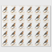 コネチカット準州の鳥 Turdus Migratorious ラッピングペーパー (フラット)