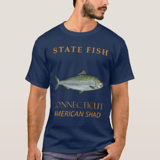 コネチカット準州 アメリカシャッドの漁 Tシャツ