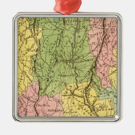 コネチカット米国 メタルオーナメント (正面)