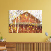 コネチカット納屋（秋） キャンバスプリント (インサイチュ (リビング))